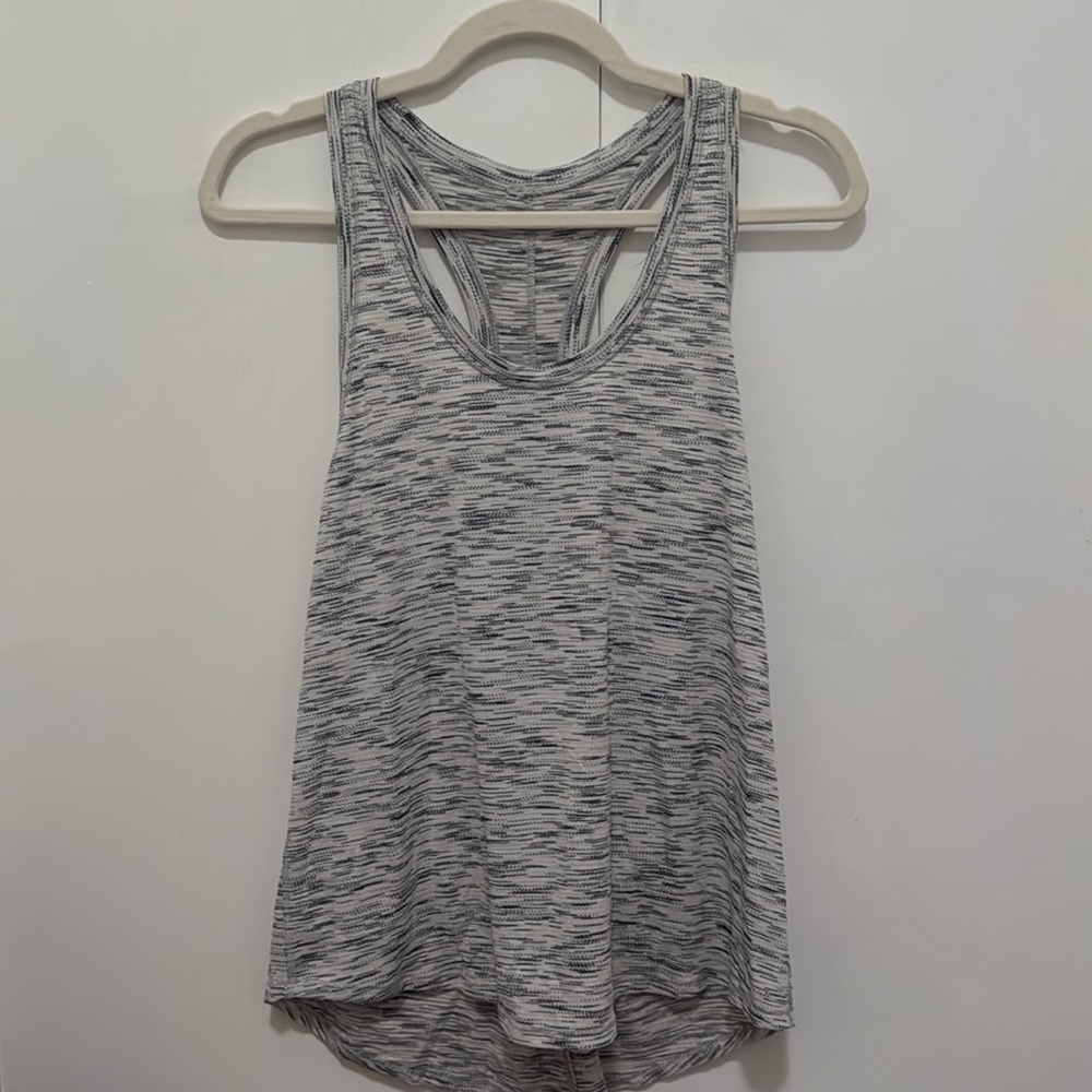 Lululemon Tie It Up Singlet in Tiger Space Dye, Black and White, Size S/M or 4/6